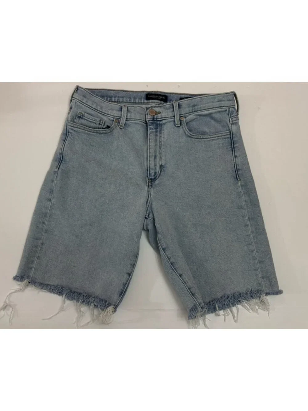 Banana Republic Denim Shorts Women 29 Mid Rise Straight Raw Hem Light Wash